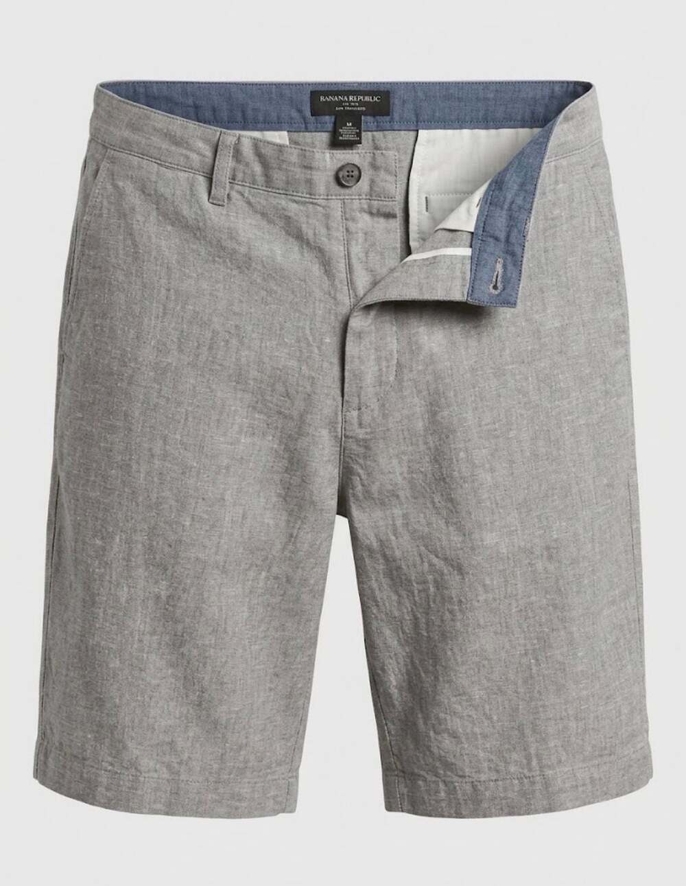 Banana Republic Emerson Short Gray Linen Blend Men's Size 36